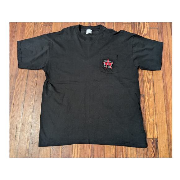 Marlboro Tops - Vintage 90s Marlboro T-shirt  ‘You Get A lot To Like’ Black Size XL Short Sleeve